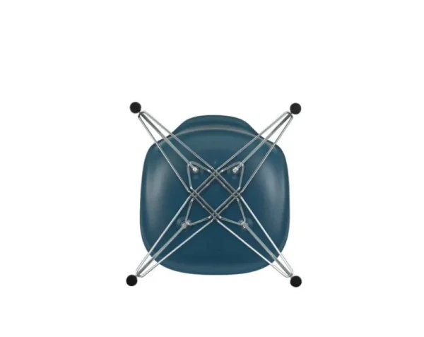 Viccarbe Sitzgelegenheiten-Vitra Eames DSR Stuhl, sea blue RE - Chrom