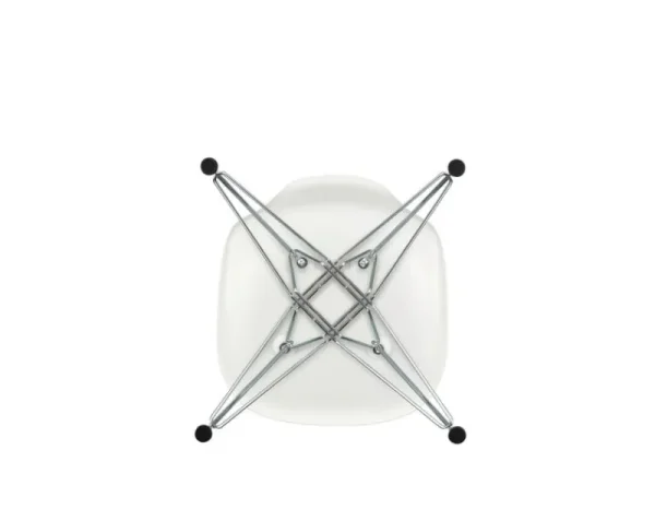 Audo Copenhagen Sitzgelegenheiten-Vitra Eames DSR Stuhl, weiß/Chrom