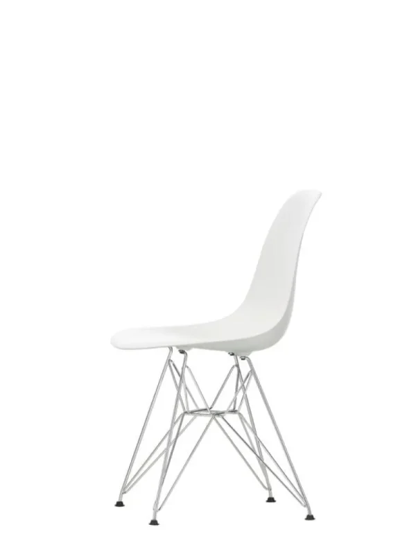 Audo Copenhagen Sitzgelegenheiten-Vitra Eames DSR Stuhl, weiß/Chrom