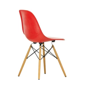 Vitra Sitzgelegenheiten-Eames DSW Fiberglass Stuhl, klassisch rot - Ahorn