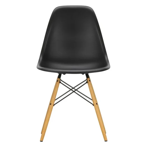 Muuto Sitzgelegenheiten-Vitra Eames DSW Stuhl, deep black RE - Ahorn