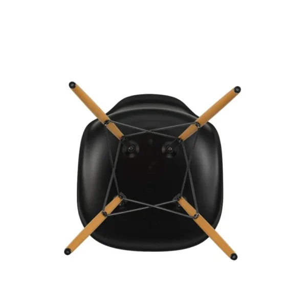 Muuto Sitzgelegenheiten-Vitra Eames DSW Stuhl, deep black RE - Ahorn