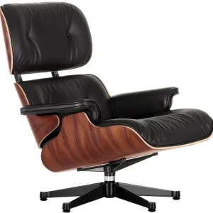 Kartell Sitzgelegenheiten-Vitra Eames Lounge Chair, klass. Größe, Palisander – Leder schwarz