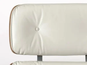 Ariake Sitzgelegenheiten-Vitra Eames Lounge Chair & Ottoman, neue Größe, weißes Walnuss - Weiß