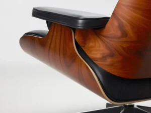 Kartell Sitzgelegenheiten-Vitra Eames Lounge Chair, klass. Größe, Palisander – Leder schwarz