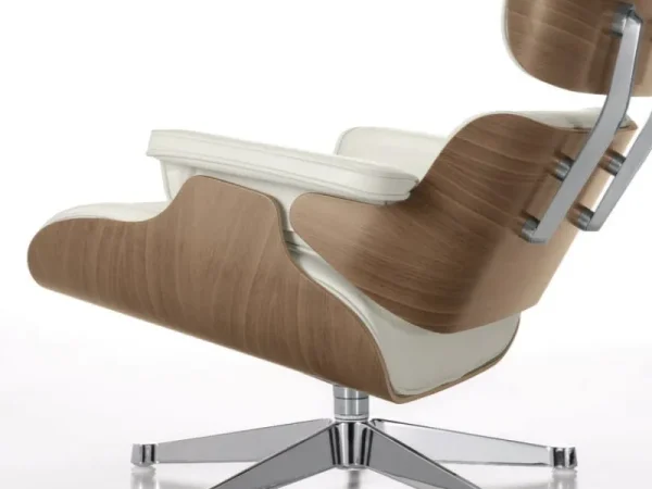 Ariake Sitzgelegenheiten-Vitra Eames Lounge Chair & Ottoman, neue Größe, weißes Walnuss - Weiß