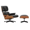 Vitra Sitzgelegenheiten-Eames Lounge Chair&Ottoman, neue Gr., Am. Kirsche - Leder schw.