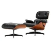 Artek Sitzgelegenheiten-Vitra Eames Lounge Chair&Ottoman, kl. Gr., Am. Kirsche - Leder schw.