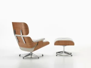 Nikari Sitzgelegenheiten-Vitra Eames Lounge Fußhocker, Amerikanische Kirsche - Nubia, Creme-San