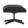 Normann Copenhagen Sitzgelegenheiten-Vitra Eames Lounge Ottomane, Esche schwarz – schwarzes Leder