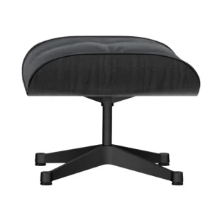 Normann Copenhagen Sitzgelegenheiten-Vitra Eames Lounge Ottomane, Esche schwarz – schwarzes Leder