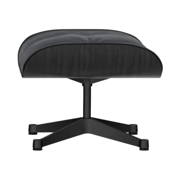 Normann Copenhagen Sitzgelegenheiten-Vitra Eames Lounge Ottomane, Esche schwarz – schwarzes Leder