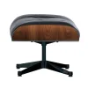Carl Hansen & Su00f8n Sitzgelegenheiten-Vitra Eames Lounge Ottomane, Nussbaum – schwarzes Leder