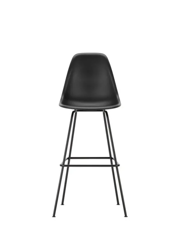 Vitra Sitzgelegenheiten-Eames Plastikstuhl, hoch, tiefschwarz RE - dunkel