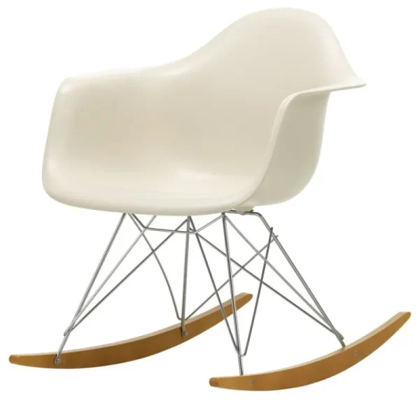 FDB Mu00f8bler Sitzgelegenheiten-Vitra Eames RAR Schaukelstuhl, Pebble RE - Chrom - Ahorn