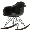 Artek Sitzgelegenheiten-Vitra Eames RAR Schaukelstuhl, deep black RE-Basic Dark-Ahorn dunkel