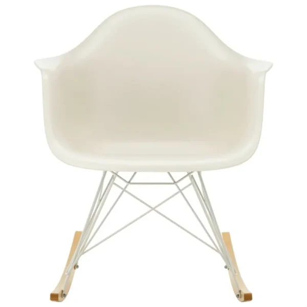 Vitra Sitzgelegenheiten-Eames RAR Schaukelstuhl, Pebble RE - weiß - Ahorn