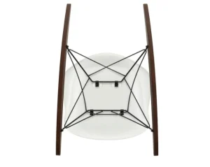 HAY Sitzgelegenheiten-Vitra Eames RAR Schaukelstuhl, Weiß - dunkel - dunkler Ahorn