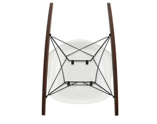 HAY Sitzgelegenheiten-Vitra Eames RAR Schaukelstuhl, Weiß - dunkel - dunkler Ahorn
