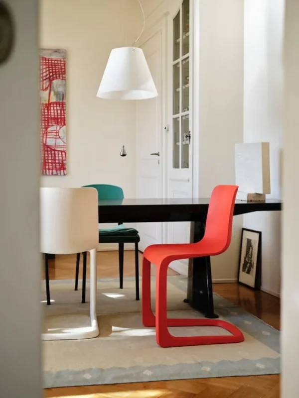 HAY Sitzgelegenheiten-Vitra EVO-C Stuhl, Mohnrot