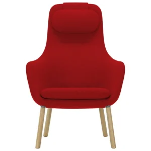Kartell Sitzgelegenheiten-Vitra HAL Loungesessel mit losem Kissen, Credo 16 Red Chilli – Eiche