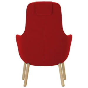 Kartell Sitzgelegenheiten-Vitra HAL Loungesessel mit losem Kissen, Credo 16 Red Chilli – Eiche