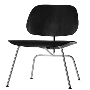 Fredericia Sitzgelegenheiten-Vitra Loungesessel Plywood Group LCM, schwarz – chrom