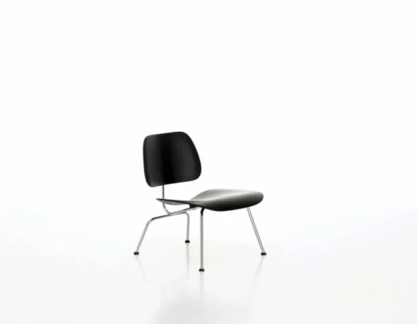 Fredericia Sitzgelegenheiten-Vitra Loungesessel Plywood Group LCM, schwarz – chrom
