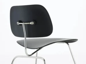 Fredericia Sitzgelegenheiten-Vitra Loungesessel Plywood Group LCM, schwarz – chrom