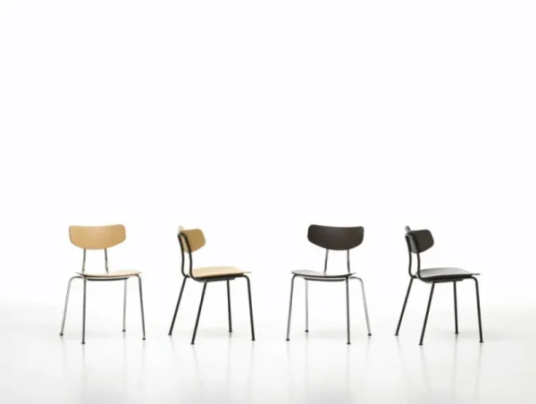 FDB Mu00f8bler Sitzgelegenheiten-Vitra Moca Stuhl, Eiche dunkel gebeizt – Basic Dark