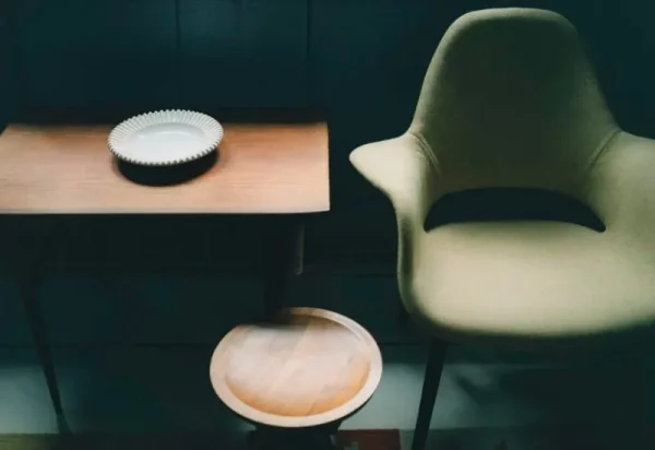 Vitra Sitzgelegenheiten-Organic Chair, Eiche - Schokoladenbraun/Schwarz