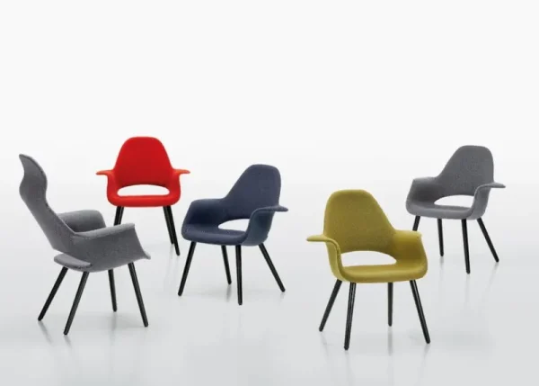 Vitra Sitzgelegenheiten-Organic Chair, Eiche - Schokoladenbraun/Schwarz