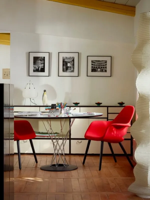 Vitra Sitzgelegenheiten-Organic Chair, Eiche - Schokoladenbraun/Schwarz