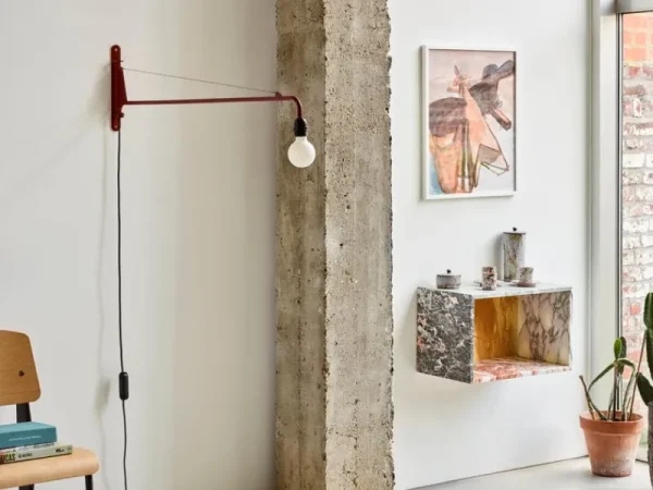Vibia Wandleuchten-Vitra Petite Potence Wandleuchte, Japanese red
