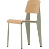 &Tradition Sitzgelegenheiten-Vitra Standard Stuhl, Prouvé Gris Vermeer - Eiche