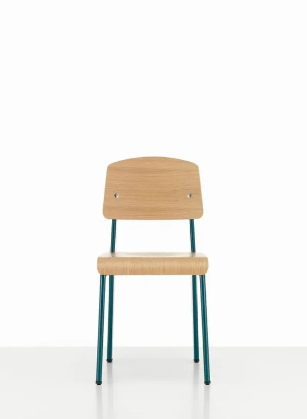 AYTM Sitzgelegenheiten-Vitra Standard Stuhl, Prouvé Bleu Dynastie - Eiche