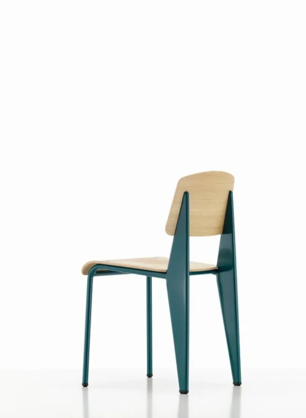 AYTM Sitzgelegenheiten-Vitra Standard Stuhl, Prouvé Bleu Dynastie - Eiche