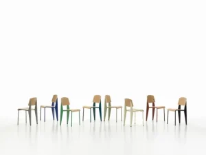 AYTM Sitzgelegenheiten-Vitra Standard Stuhl, Prouvé Bleu Dynastie - Eiche