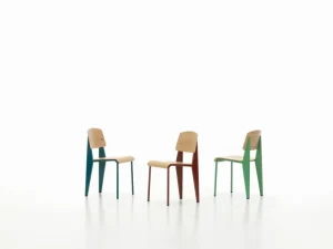 AYTM Sitzgelegenheiten-Vitra Standard Stuhl, Prouvé Bleu Dynastie - Eiche