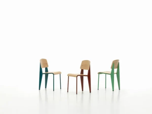 AYTM Sitzgelegenheiten-Vitra Standard Stuhl, Prouvé Bleu Dynastie - Eiche
