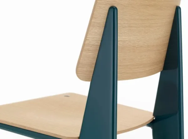 AYTM Sitzgelegenheiten-Vitra Standard Stuhl, Prouvé Bleu Dynastie - Eiche