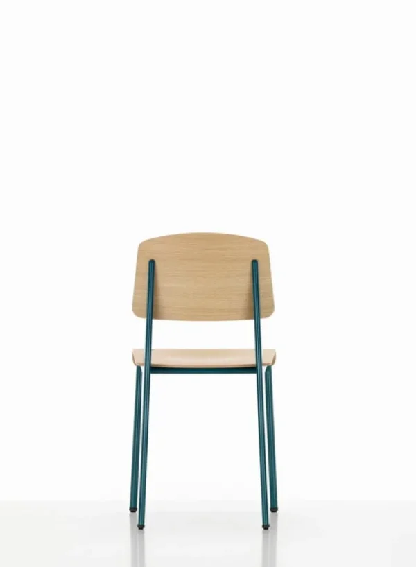 AYTM Sitzgelegenheiten-Vitra Standard Stuhl, Prouvé Bleu Dynastie - Eiche