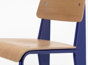 NORR11 Sitzgelegenheiten-Vitra Standard Stuhl, Prouvé Bleu Marcoule - Eiche