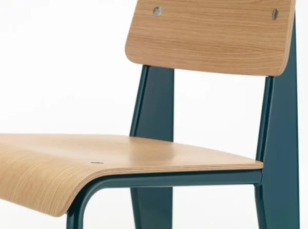 AYTM Sitzgelegenheiten-Vitra Standard Stuhl, Prouvé Bleu Dynastie - Eiche
