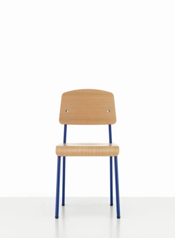 NORR11 Sitzgelegenheiten-Vitra Standard Stuhl, Prouvé Bleu Marcoule - Eiche