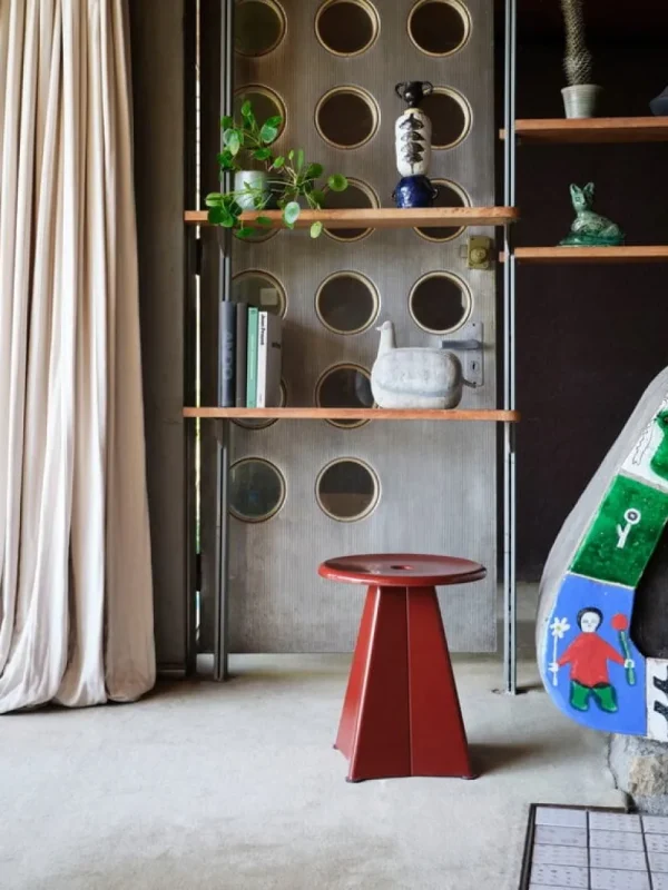Vitra Tische | Sitzgelegenheiten-Tabouret Métallique Hocker, Prouvé Blanc Colombe
