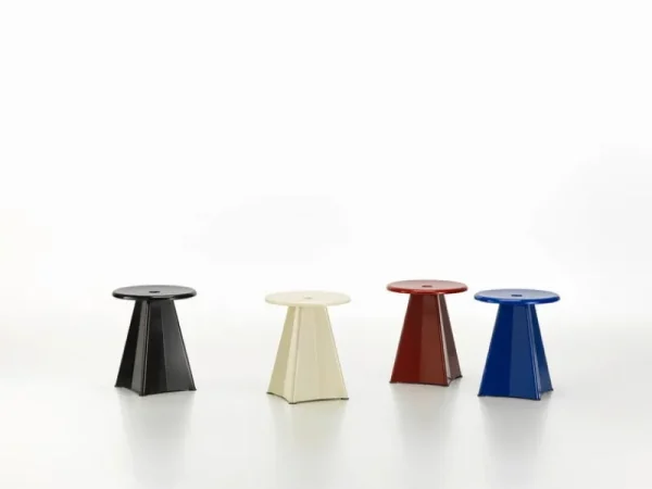 Vitra Tische | Sitzgelegenheiten-Tabouret Métallique Hocker, Prouvé Blanc Colombe