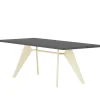 Vitra Tische-Tisch EM 240 x 90 cm, asphaltgrau – Prouvé Blanc Colombe