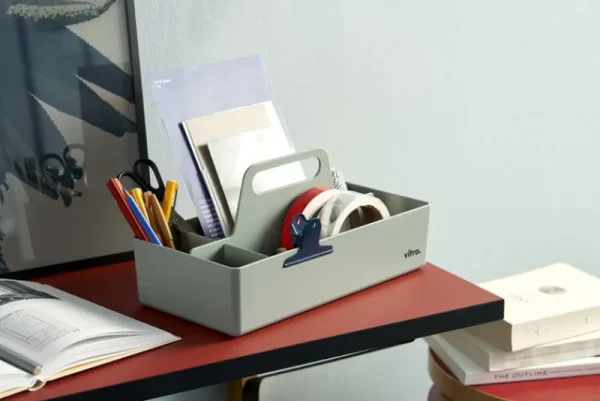 Kinder Vitra Kinderzimmereinrichtung | Aufbewahrungsbehälter^Toolbox RE, Moosgrau