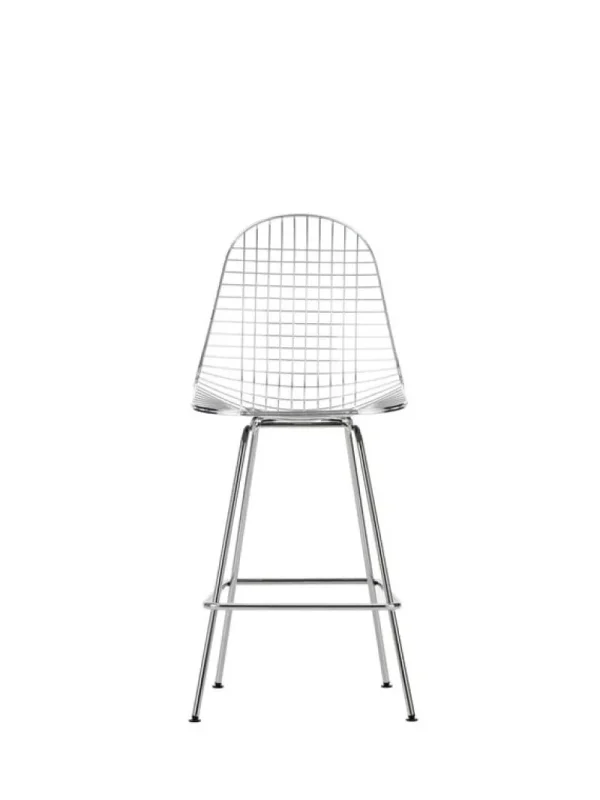 HAY Sitzgelegenheiten-Vitra Wire Hocker, mittel, Chrom